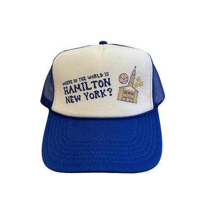 WHERE IN THE WORLD? trucker hat